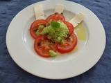Granité de concombre et salade de tomates