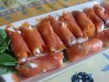 Roulés frais au saumon