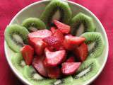 Salade de fraises au kiwi