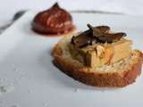 Mariage royal de la truffe au foie gras et figue pochée au porto (fr)