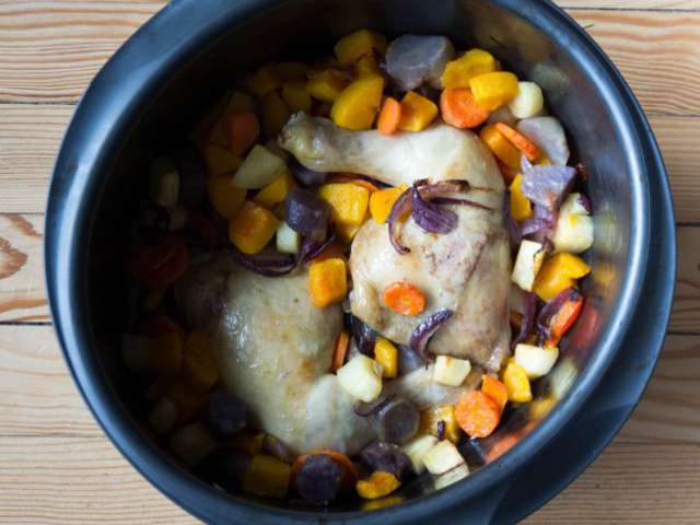 Recettes de Poulet aux légumes et Rôti