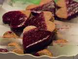 Sablés au chocolat enrobage fruits rouges