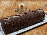 Bûche vanille et aux noix de pécan