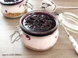 Cheesecake aux myrtilles en verrines et sans cuisson / Blueberry no bake cheesecake