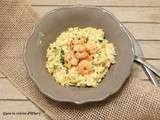 Risotto au lait de coco, crevettes et curry / Coco milk, shrimp and curry risotto