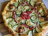 Tarte estivale courgette, tomates et fromage de chèvre