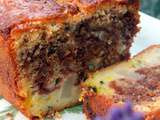 Cake Marbré poire / citron, fruit de la passion et chocolat (sans gluten)