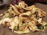 Salade de crudités, fenouil, champignons de Paris, radis noir et menthe poivrée