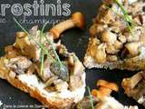 Crostinis aux champignons – Vegan