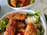 Salade Caésar et Aiguillettes de Poulet type kfc