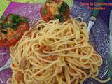 Spaghettis au Thon et aux Tomates