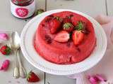 {fête des mamans} Sorbet fraise & confiture de fraise à la rose comme un gâteau sans gluten
