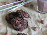 Cookies cacao-noisettes {gluten free} – #Vegan