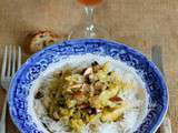 Curry de choux de Bruxelles et champignon