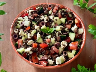 Salade de lentilles à la Grecque