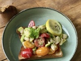 Tartine de salade de haricots blanc & avocat