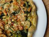 Divine tarte aux courgettes, brocolis et pignons