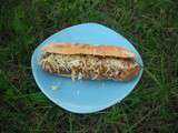 Philly cheesesteak sandwich (pain maison)