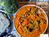 Curry de brocoli, carottes et pois chiches (au Companion ou non)