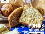 Muffins américains à la rhubarbe et chocolat blanc (au Companion ou non)