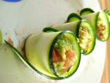 Roulés de courgettes au guacamole