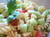 Salade de Pâtes Estivale {Concombre, Tomate, Mozzarella & Basilic}