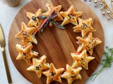 Couronne d’étoiles feuilletées au saumon fumé