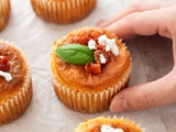 Muffins salés aux tomates séchées, chèvre et miel