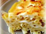 Gratin de macaroni au cossettes de mozzarella