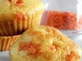 Muffins vanille, pépites de chocolat & sucre à l'orange