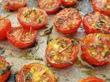 Tomates cerise confites au four