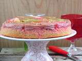 Gâteau renversé à la rhubarbe polenta et gingembre