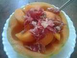 Melon a la cartagene et jambon cru