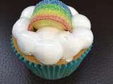 Rainbow cupcake au fluff