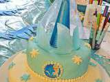 Gâteau pièce montée  Elsa du dessin animé.. la Reine des Neige  en pâte d'amandes