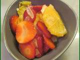 Salade de fraises et oranges aux amandes effilées et quatre epices