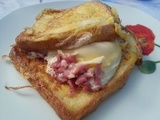 Burger de pain perdu aux lardons