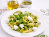 Salade de pommes de terre aux fèves et ricotta....سلطة البطاطا بالفول و جبن الريكوتا