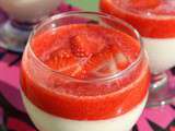 Panna cotta vanille - fraise