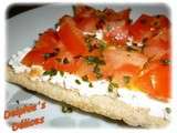 Tartine fraicheur tomate fromage