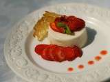 Blanc-manger amandes et fraises à l'agar-agar – un vrai dessert demi-demi