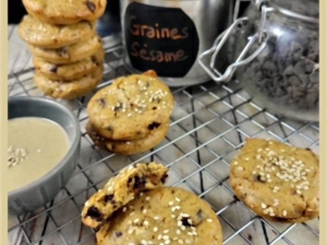 Biscuits sablés au sésame noir - recette sans lactose et sans oeufs