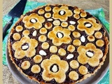 Tarte amande et rhubarbe caramélisée