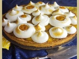 Tarte meringuée mirabelles et amandes