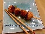 Brochettes de boulettes de poulet yakitori
