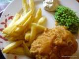 Fish and chips ( whith mushy peas) as in England