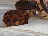 Muffins chocolat cœur orange clémentine