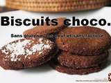 Biscuits choco-amande à ig bas. Sans gluten, sans œuf et sans lactose