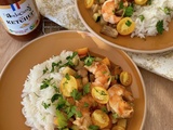 Crevettes façon curry aux petits légumes