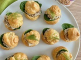 Gougères farcies aux rillettes de maquereau